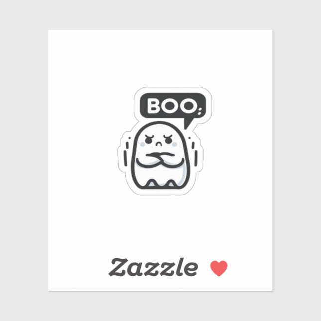 Pegatina Cita Graciosa De Boo De Desaprobación (Hoja)