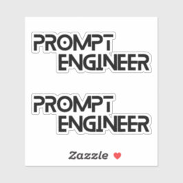 Pegatina Cita minimalista de ingeniero de prompt