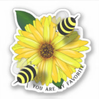 Cita para almorzar de abeja en flor amarilla
