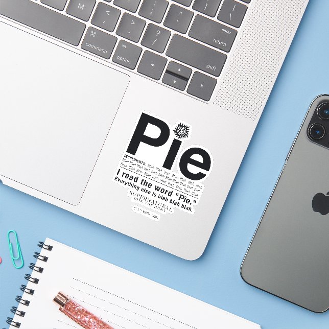 Pegatina Cita supernatural (Ordenado portátil con iPhone)