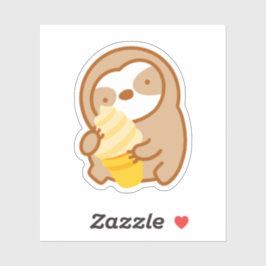 Pegatina Cita Vainilla Ice Cream Cone Sloth