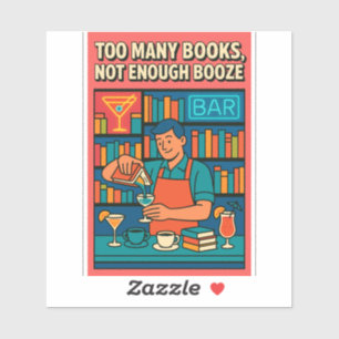 Pegatina Citas de memes divertidos en la barra de libros