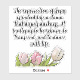 Pegatina Citas de Personalizados de radiación de resurrecci