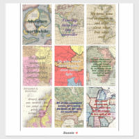 citas de viaje mapas del mundo antiguo Collage art