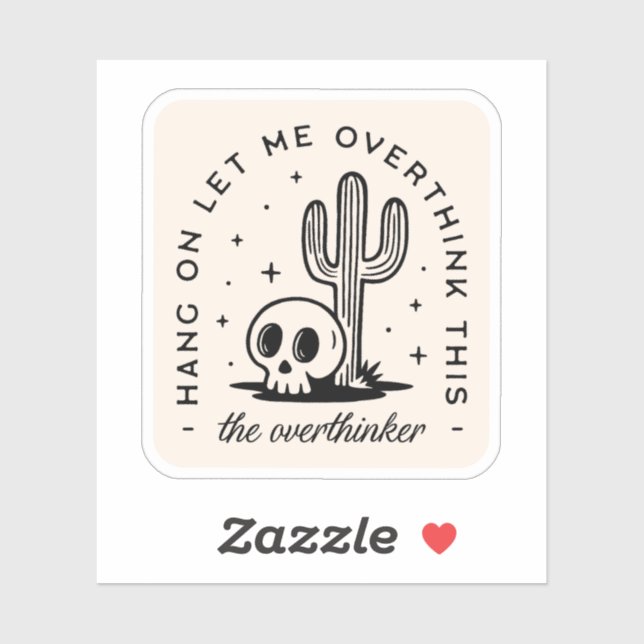 Pegatina Citas divertidas que exageran los pensadores (Hoja)