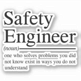 Pegatina citas graciosas para Ingeniero de Seguridad