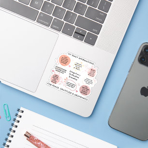 Pegatina Citas personalizadas de afirmaciones diarias crist