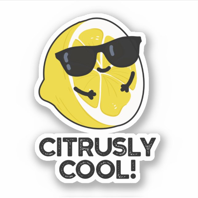 Pegatina Citrusly Guay Funny Citrus Pun (Anverso)