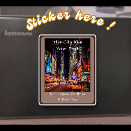 Pegatina City Life Quote vinyl Sticker Reinvent Yourself 