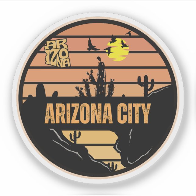 Pegatina Ciudad de Arizona, Arizona (Anverso)