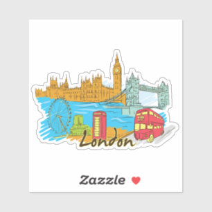 Pegatina Ciudad de Londres