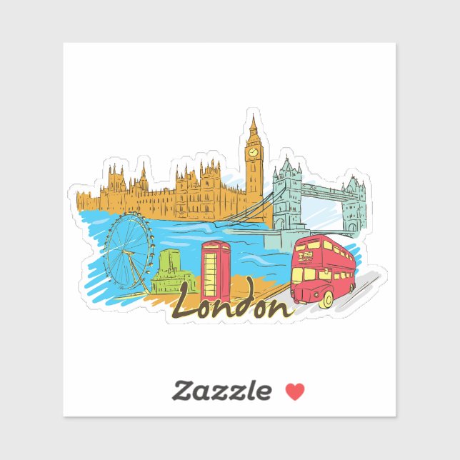 Pegatina Ciudad de Londres (Hoja)