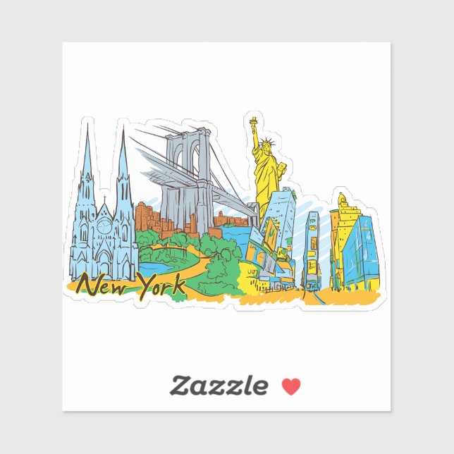Pegatina Ciudad de Nueva York (Hoja)