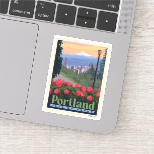 Pegatina Ciudad de Rosas Portland, Oregón
