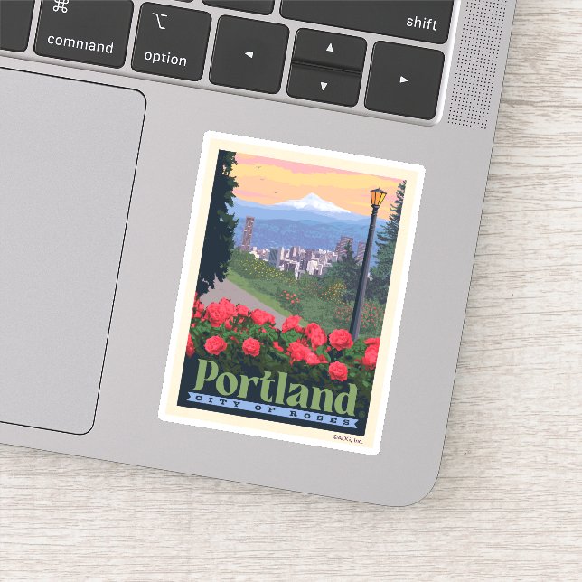 Pegatina Ciudad de Rosas | Portland, Oregón (Detalle)