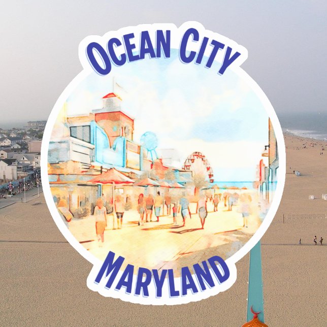 Pegatina Ciudad del Océano, Maryland (Subido por el creador)