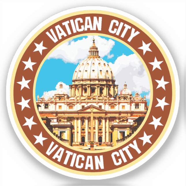 Pegatina Ciudad del Vaticano (Anverso)