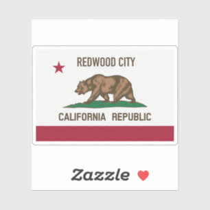 Pegatina Ciudad Redwood CA