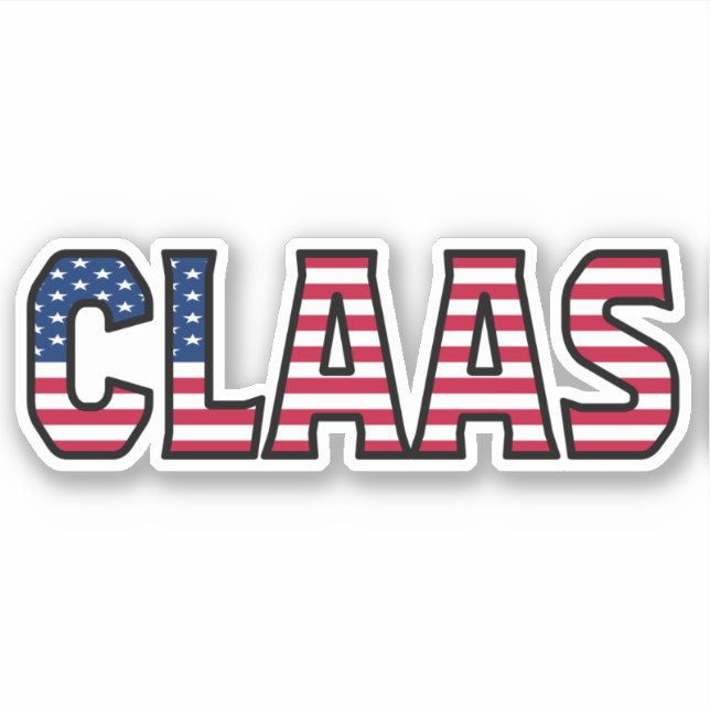 Pegatina Claas Name Vorname USA Sticker Stickerset (Anverso)