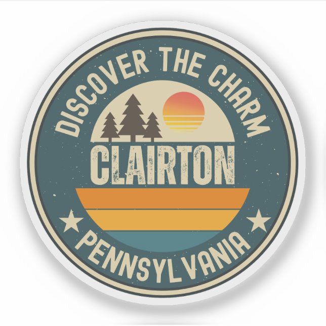 Pegatina Clairton, Pensilvania (Anverso)