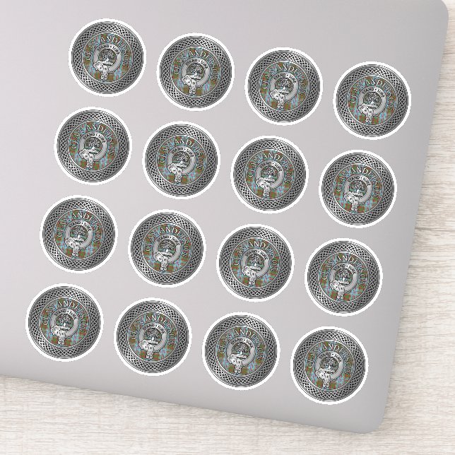 Pegatina Clan Anderson Escudo & Tartan Knot (Detalle)