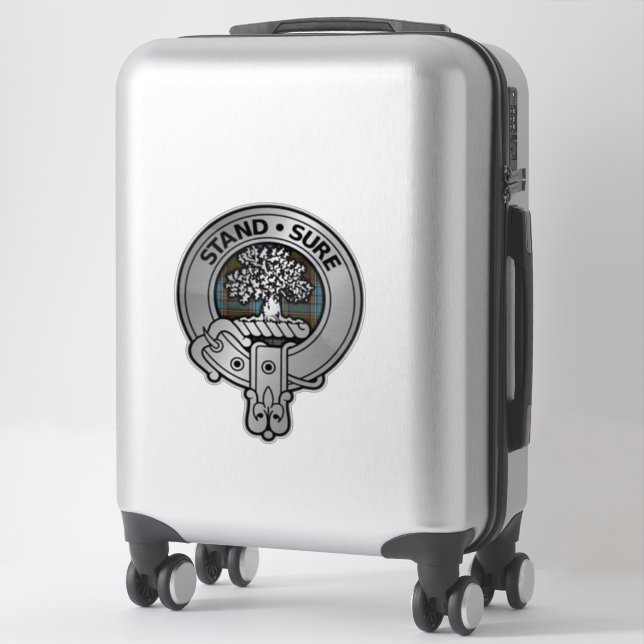 Pegatina Clan Anderson Escudo y Tartán (Maleta)