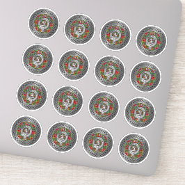 Pegatina Clan Baxter Escudo y Tartan Knot