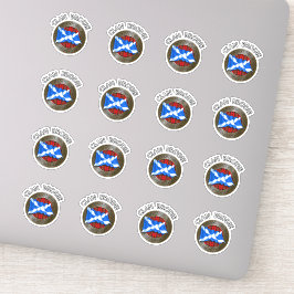Pegatina Clan Brodie Tartan Knot & Flag