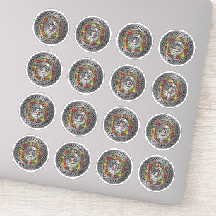 Pegatina Clan Buchanan Escudo y Tartan Knot