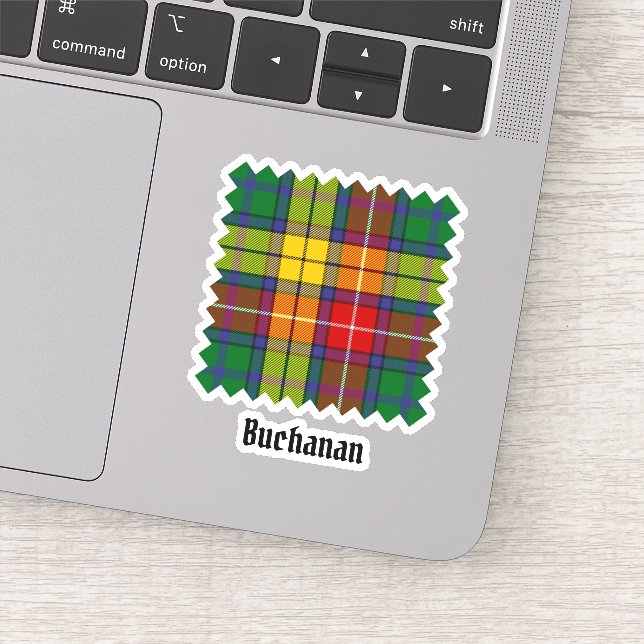 Pegatina Clan Buchanan Tartan (Detalle)