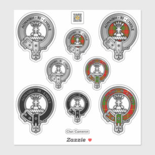Pegatina Clan Cameron Escudo y Tartán
