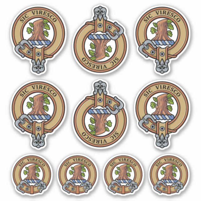 Pegatina Clan Christie Crest Sticker Set (Anverso)