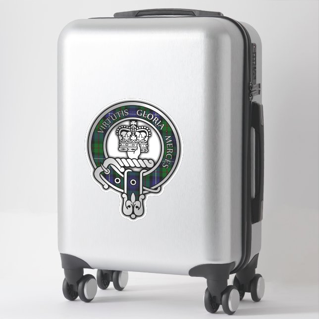 Pegatina Clan Donnachaidh (Robertson) Caza Escudo de Tartán (Maleta)