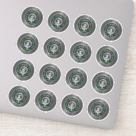 Pegatina Clan Farquharson Escudo y Tartan Knot