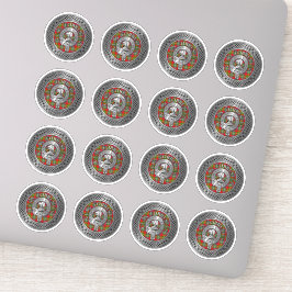 Pegatina Clan Forrester | Foster Escudo y Tartan Knot