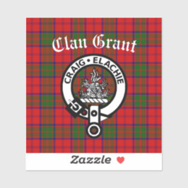 Pegatina Clan Grant Escudo Badge & Tartan