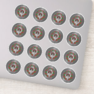 Pegatina Clan Grant Escudo y Tartan Knot