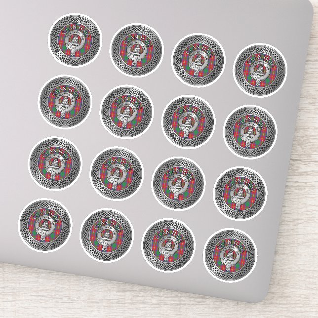 Pegatina Clan Haig Escudo y Tartan Knot (Detalle)