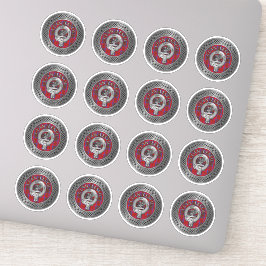 Pegatina Clan Leslie Escudo y Tartan Knot