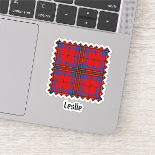 Pegatina Clan Leslie Red Tartan