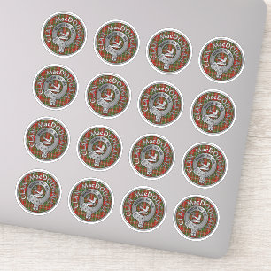 Pegatina Clan MacDougall Escudo y Tartán