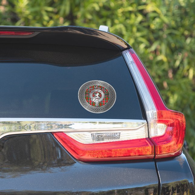 Pegatina Clan MacDuff Escudo y Tartan Knot (Lado del coche)