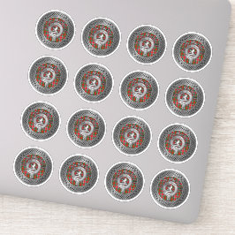 Pegatina Clan MacDuff Escudo y Tartan Knot