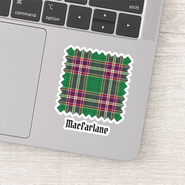 Pegatina Clan MacFarlane Caza moderna Tartán (Detalle)