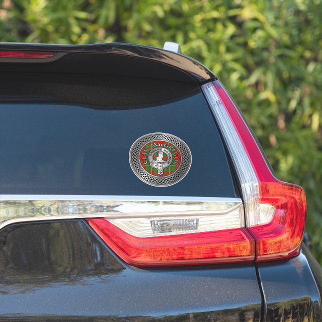 Pegatina Clan MacGregor Escudo & Tartan Knot (Lado del coche)