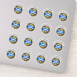 Pegatina Clan MacLeod Tartan Knot & Flag