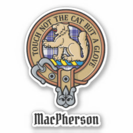 Pegatina Clan MacPherson Escudo por Blue Dress Tartán