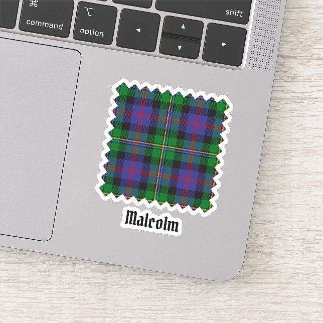 Pegatina Clan Malcolm Tartan (Detalle)