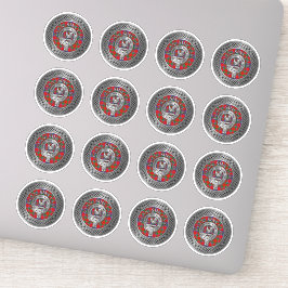 Pegatina Clan Sinclair Escudo y Tartan Knot