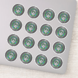 Pegatina Clan Stirling Escudo y Tartan Knot